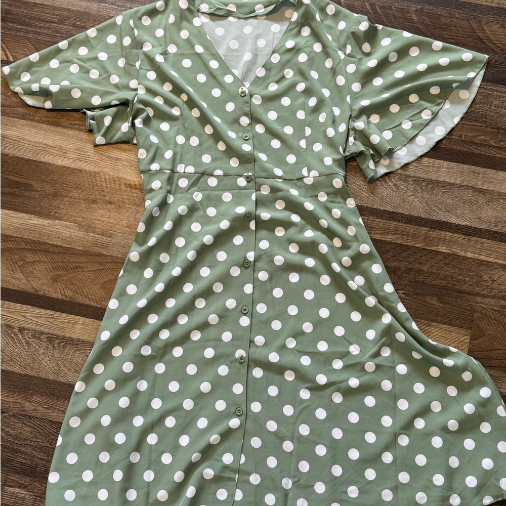Green Polka Dot Dress
